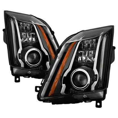 SPYDER xTune 08-14 Cadillac CTS LED Switch Back Projector Headlights - Black (PRO-JH-CACTS08-LED-BK) 9950322