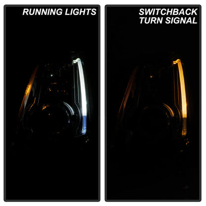 SPYDER xTune 08-14 Cadillac CTS LED Switch Back Projector Headlights - Black (PRO-JH-CACTS08-LED-BK) 9950322