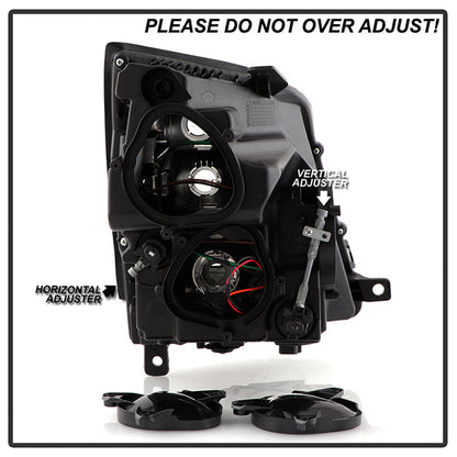 SPYDER xTune 08-14 Cadillac CTS LED Switch Back Projector Headlights - Black (PRO-JH-CACTS08-LED-BK) 9950322