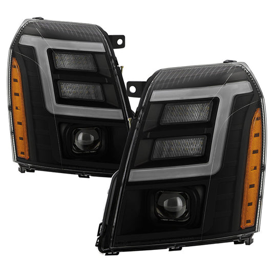 xTune 07-14 Cadillac Escalade DRL LED Light Bar Proj. Headlights