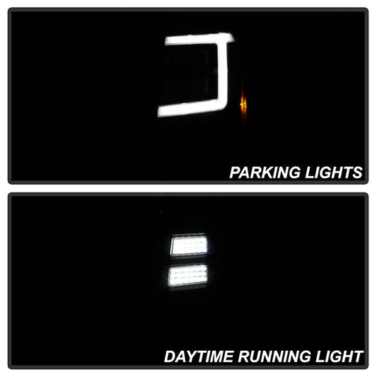 xTune 07-14 Cadillac Escalade DRL LED Light Bar Proj. Headlights