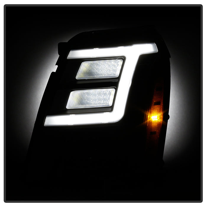 xTune 07-14 Cadillac Escalade DRL LED Light Bar Proj. Headlights