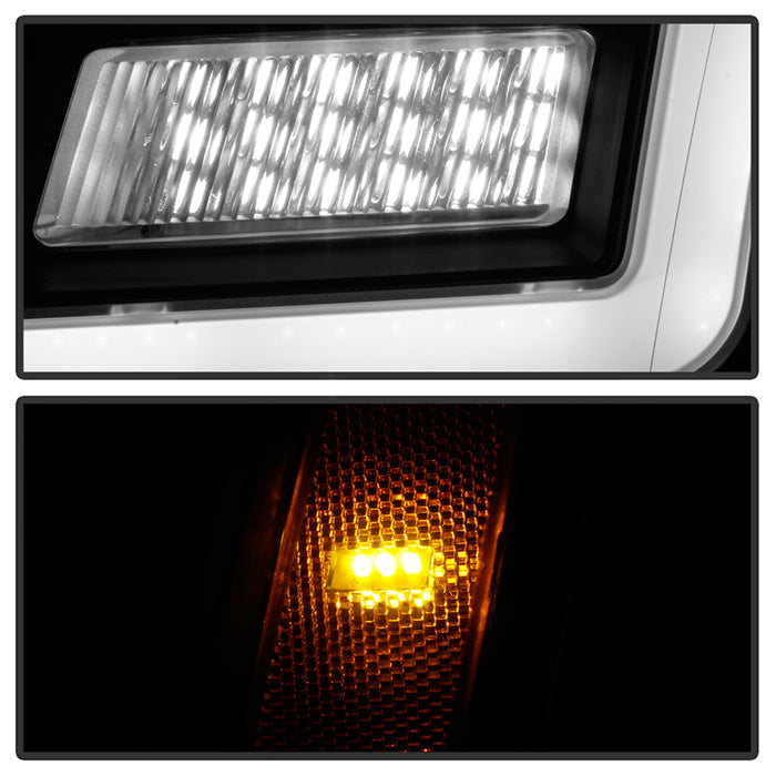 xTune 07-14 Cadillac Escalade DRL LED Light Bar Proj. Headlights