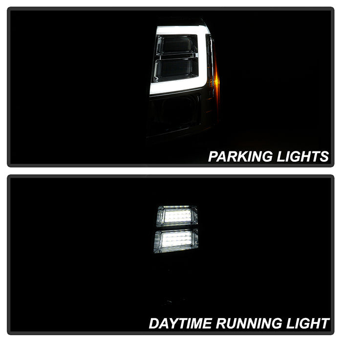 Spyder xTune 07-14 Cadillac Escalade LED DRL Projector Headlights – Chrome