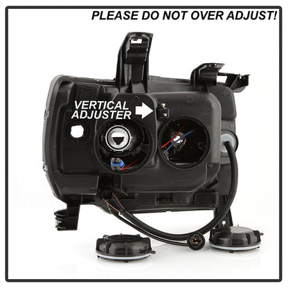 SPYDER xTune 15-19 Chevrolet Canyon Projector Headlights w/ DRL Tube - Black - PRO-JH-CCO15-LB-BK 9047459
