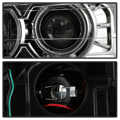 SPYDER xTune 02-09 Chevrolet Trailblazer Projector Headlights Light Bar DRL - Chrome (PRO-JH-CTB02-LBDRL-C) 9050756