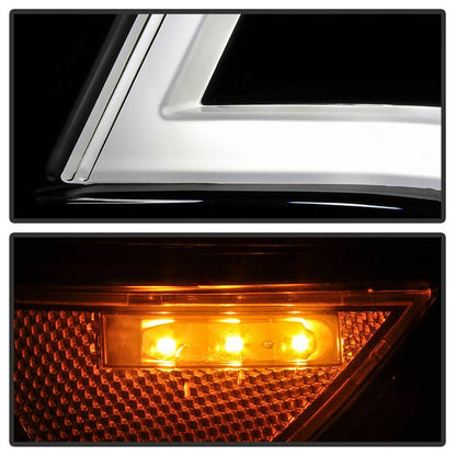 SPYDER xTune 11-14 Ford Edge DRL Light Bar Projector Headlights - Black PRO-JH-FEDGE11-LB-BK 9045301