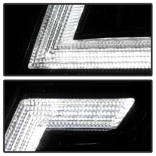 SPYDER xTune 04-08 Ford F150 S/B LED Sig w/DRL Crystal Headlights - Black (PRO-JH-FF15004-LED-SB-BK) 9950216