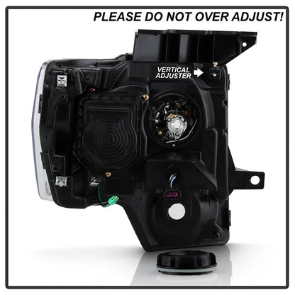 SPYDER Xtune Ford F150 09-14 Projector Headlights Halogen Model Only LED Halo Chrome PRO-JH-FF15009-CFB-C 9032240