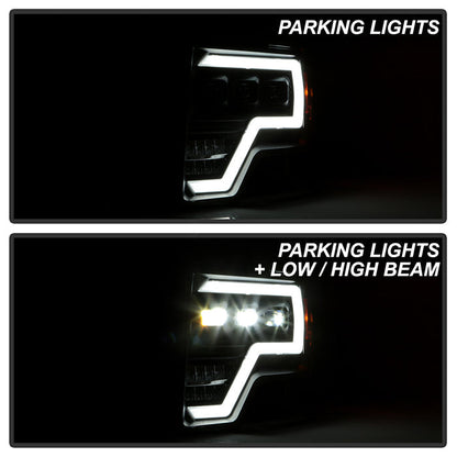 xTune Ford F150 09-14 Projector Headlights - Halogen Model Only