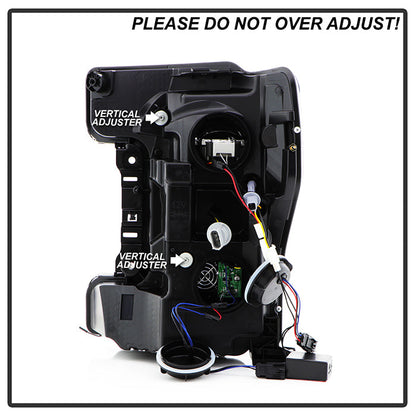 SPYDER xTune 17-19 Ford F250/350 Super Duty Halogen Only Full LED Headlights - Blk (PRO-JH-FF25017-FLED-BK) 9050824