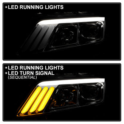 SPYDER xTune 10-12 Ford Fusion Projector Headlights - Light Tube DRL - Chrome (PRO-JH-FFU10-LB-C) 9041785