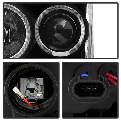 SPYDER Xtune Ford F250/350/450 Super Duty 08-10 Projector Headlights LED Halo Black PRO-JH-FS08-LED-BK 5076267