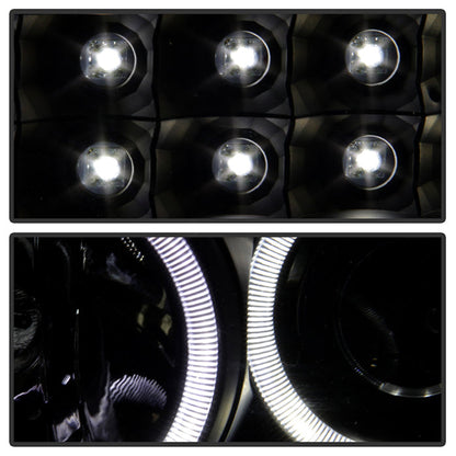 SPYDER Xtune Ford F250/350/450 Super Duty 08-10 Projector Headlights LED Halo Black PRO-JH-FS08-LED-BK 5076267