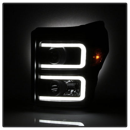 SPYDER Xtune Ford Super Duty 11-16 Projector Headlights Light Bar Drl Black Smoked PRO-JH-FS11-LBBRL-BSM 9034930