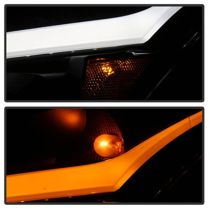 SPYDER xTune Infiniti G37 Sedan 10-13 LED Stripe Proj Headlights w/Signal - Smk (PRO-JH-IG3507-4D-LB-BSM) 9043093