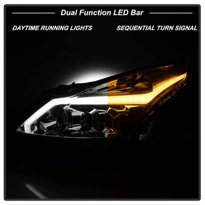 SPYDER xTune 10-13 Infiniti G37 Sdn LED Proj H.L. w/Seq. Sig - Chrm (PRO-JH-IG3507-4D-LB-C) 9043109