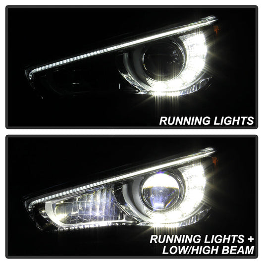 SPYDER 14-17  Infiniti Q50 HID (w/o Adaptive) Projector Headlights - OE Left 9946288