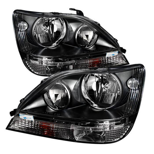 SPYDER Xtune Lexus Rx300 99-03 Halogen Only (Bulbs Not Included) Crystal Headlights Black PRO-JH-LRX99-BK 9028243