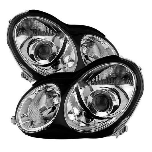 SPYDER Xtune Mercedes W203 C Class Sedan 01-05 Projector Headlights -Chrome PRO-JH-MBW203-C 9029783
