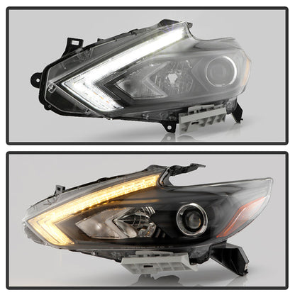 SPYDER xTune 16-18 Nissan Altima Sequential LED High/Low Headlights - Black (PRO-JH-NA16-SB-LED-BK) 9950643