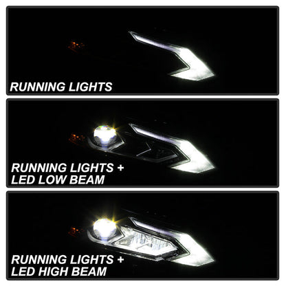 xTune Nissan Altima 19-20 4Dr w High Beam LED Projector Headlight- OE Right