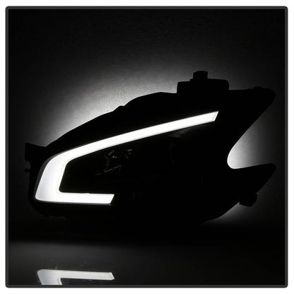 SPYDER xTune 09-14 Nissan Maxima Halogen LED Light Bar Projector Headlights - Smoke (PRO-JH-NM09-LB-BSM) 9043062