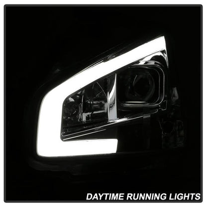 SPYDER xTune 09-14 Nissan Maxima Halogen LED Light Bar Projector Headlights - Chrome (PRO-JH-NM09-LB-C) 9043079
