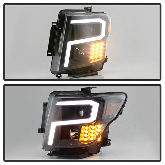 Xtune Nissan Titan (Halogen Only) 06-20 Projector Headlights Black Pro-Jh-NTI16-Lbbrl-Bk