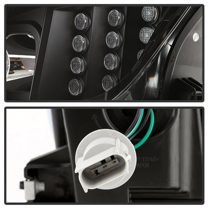 Xtune Nissan Titan (Halogen Only) 06-20 Projector Headlights Black Pro-Jh-NTI16-Lbbrl-Bk