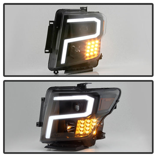 Xtune Nissan Titan (Halogen Only) 06-20 Projector Headlights Black Smoked