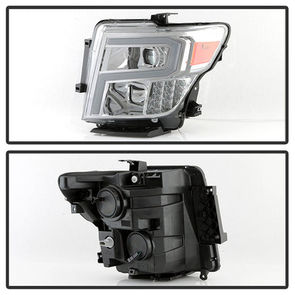 Xtune Nissan Titan (Halogen Only) 06-20 Projector Headlights Chrome Pro-Jh-NTI16-Lbbrl-C