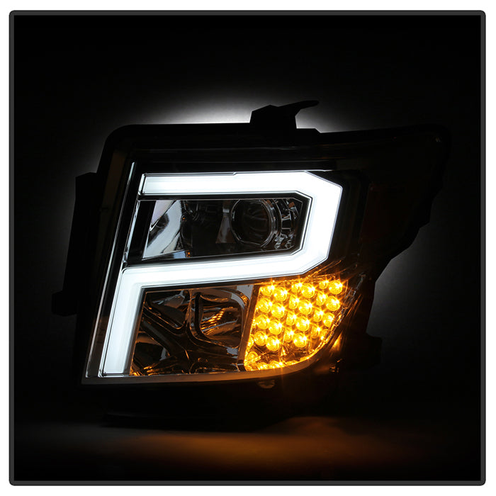 Xtune Nissan Titan (Halogen Only) 06-20 Projector Headlights Chrome Pro-Jh-NTI16-Lbbrl-C