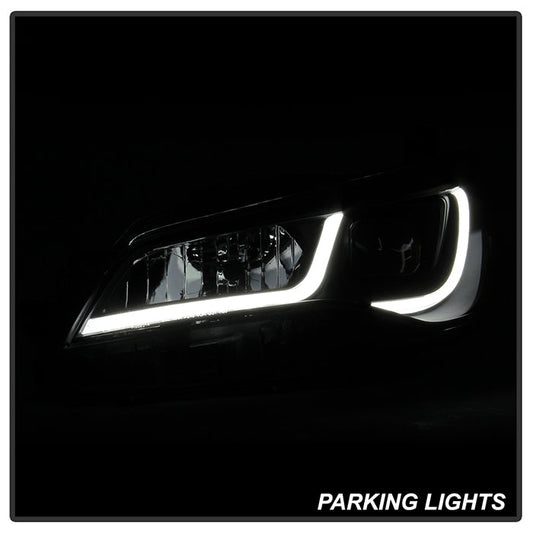 SPYDER xTune 15-17 Toyota Camry Halo Model Only LED Light Bar Proj Headlights - Blk - PRO-JH-TCAM15-LB-BK 9047237