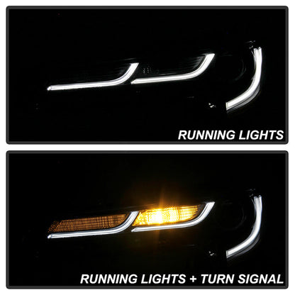 xTune US Built Toyota Corolla 18-20 L LE LED Proj Headlights-SE Style Black