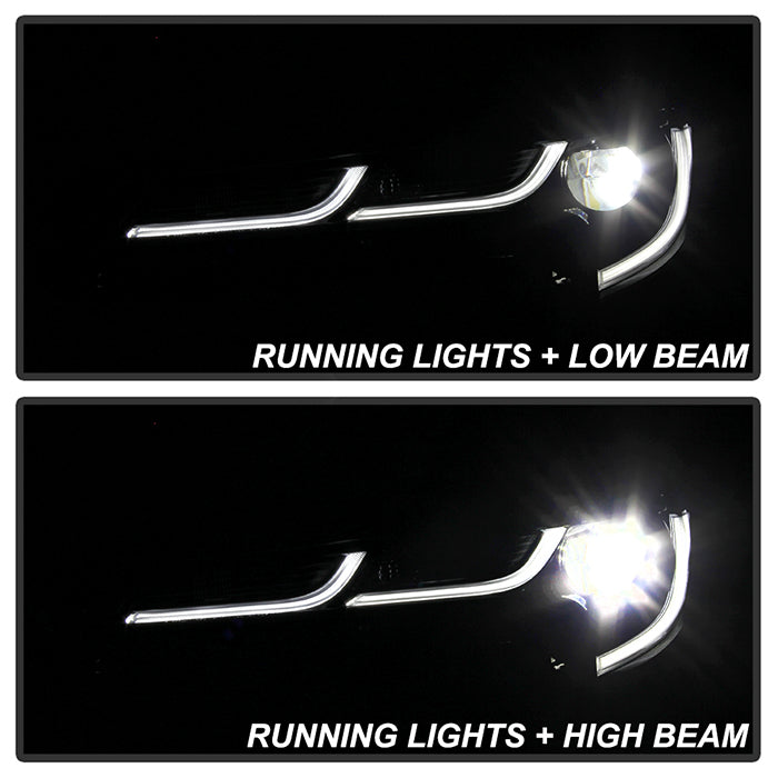 xTune US Built Toyota Corolla 18-20 L LE LED Proj Headlights-SE Style Black