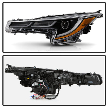 xTune US Built Toyota Corolla 18-20 L LE LED Proj Headlights-SE Style Black