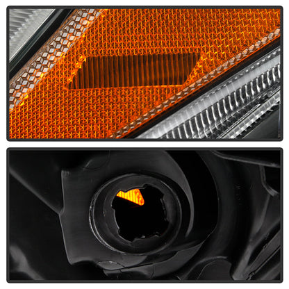 xTune US Built Toyota Corolla 18-20 L LE LED Proj Headlights-SE Style Black