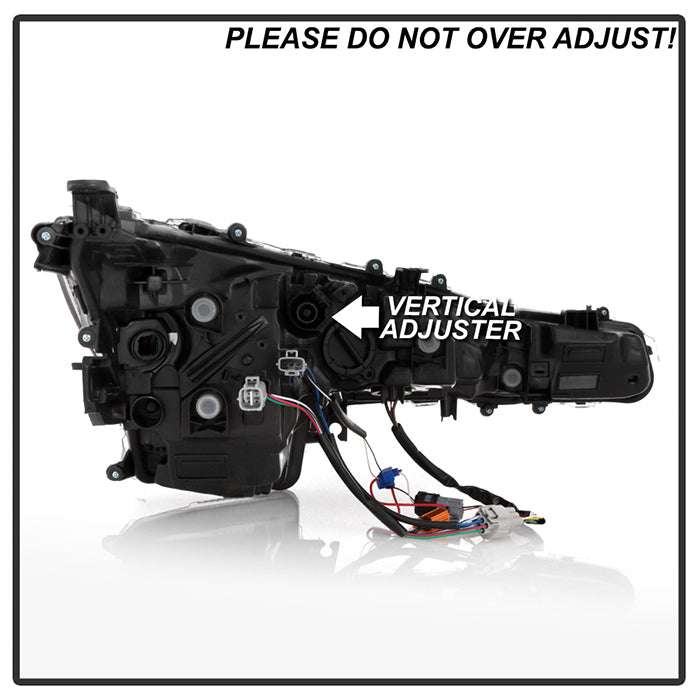 xTune US Built Toyota Corolla 18-20 L LE LED Proj Headlights-SE Style Black
