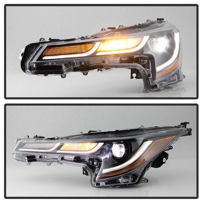 xTune US Built Toyota Corolla 18-20 L LE LED Proj Headlights-SE Style Black