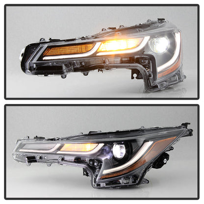 xTune US Built Toyota Corolla 18-20 L LE LED Proj Headlights-SE Style Black