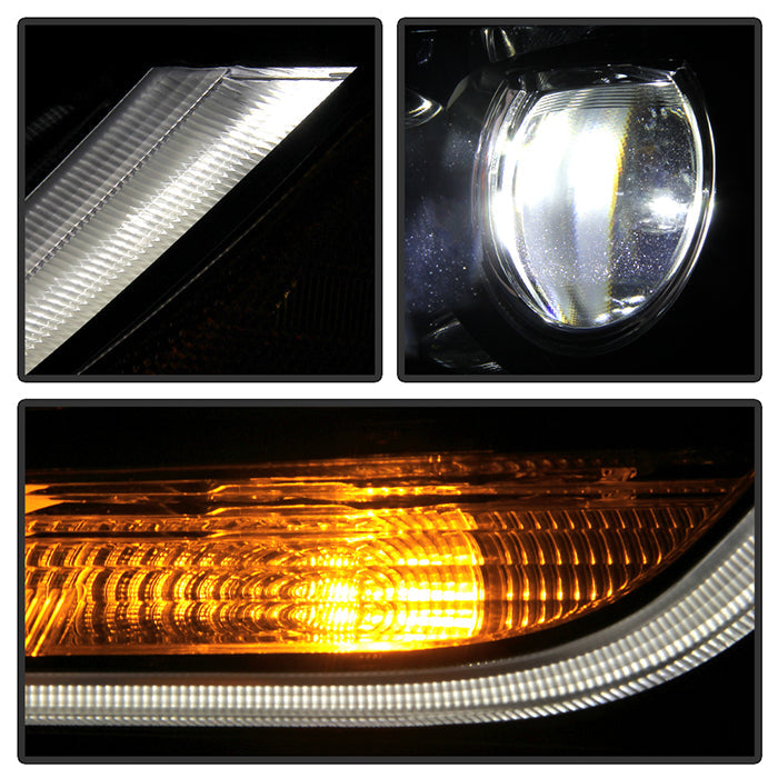 xTune US Built Toyota Corolla 18-20 L LE LED Proj Headlights-SE Style Black
