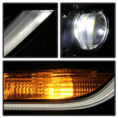 xTune US Built Toyota Corolla 18-20 L LE LED Proj Headlights-SE Style Black