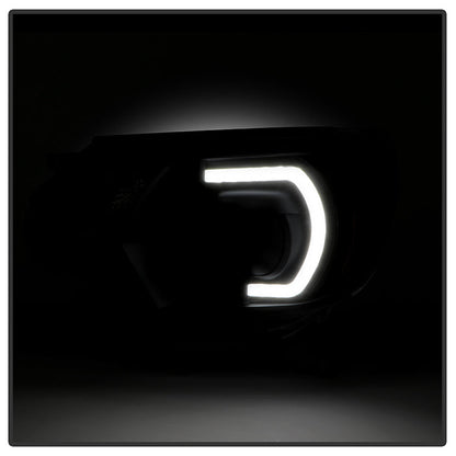 SPYDER xTune 12-15 Toyota Tacoma Light Bar DRL Projector Headlights - Black Smoke (PRO-JH-TTA12-LBDRL-BSM) 9037559