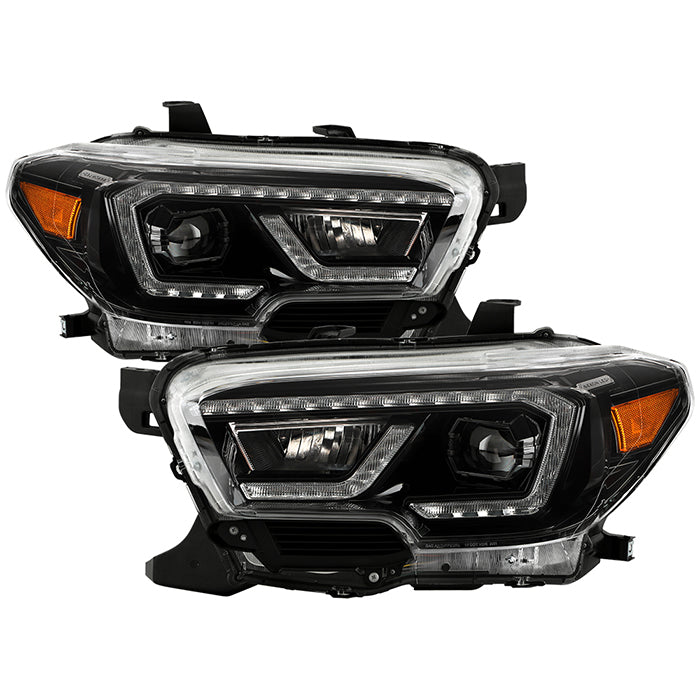 xTune Toyota Tacoma 16-19 SR SR5 Model LED DRL Projector Headlights- Black