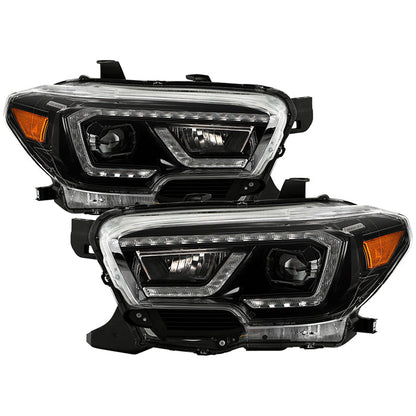 xTune Toyota Tacoma 16-19 SR SR5 Model LED DRL Projector Headlights- Black