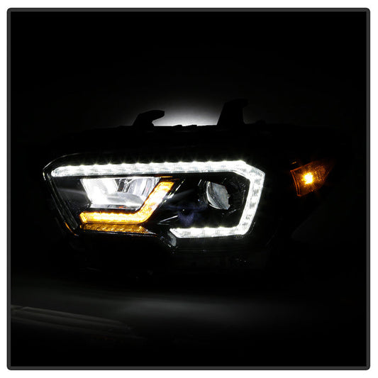 xTune Toyota Tacoma 16-19 SR SR5 Model LED DRL Projector Headlights- Black