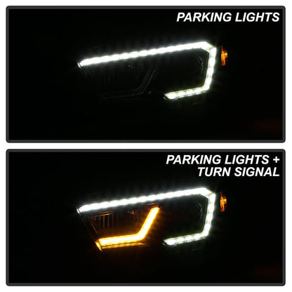 xTune Toyota Tacoma 16-19 SR SR5 Model LED DRL Projector Headlights- Black