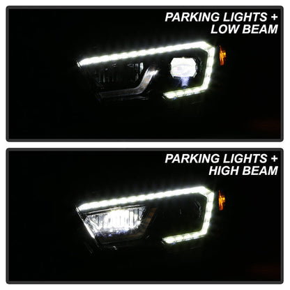 xTune Toyota Tacoma 16-19 SR SR5 Model LED DRL Projector Headlights- Black
