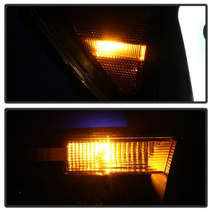 SPYDER Xtune Toyota Tundra 07-13 LED Light Bar Projector Headlights Black Smoked PRO-JH-TTU07-LED-BSM 9030413